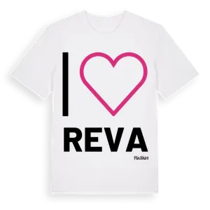 Jag älskar Reva t-shirt stort tryck – ekologisk bomull t-shirt från Pinshirt