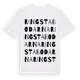 White t-shirt med Ringstabodarna ordlek t-shirt