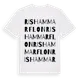 White t-shirt med Rishammarflon ordlek t-shirt