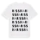 White t-shirt med Rissna ordlek t-shirt