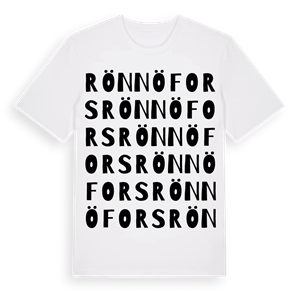 Rönnöfors ordlek t-shirt – ekologisk bomull t-shirt från Pinshirt
