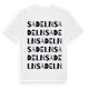 White t-shirt med Sadeln ordlek t-shirt