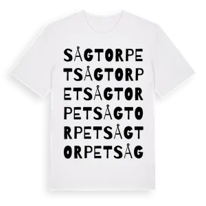 Sågtorpet ordlek t-shirt – ekologisk bomull t-shirt från Pinshirt