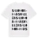 White t-shirt med Salomon-Hansvallen ordlek t-shirt