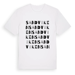 Sandviken ordlek t-shirt – ekologisk bomull t-shirt från Pinshirt