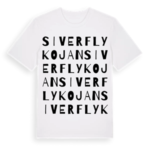Siverflykojan ordlek t-shirt – ekologisk bomull t-shirt från Pinshirt