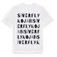 White t-shirt med Siverflykojan ordlek t-shirt