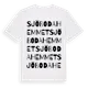 White t-shirt med Sjöbodahemmet ordlek t-shirt