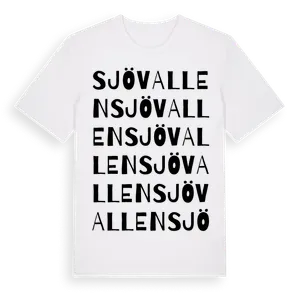 Sjövallen ordlek t-shirt – ekologisk bomull t-shirt från Pinshirt