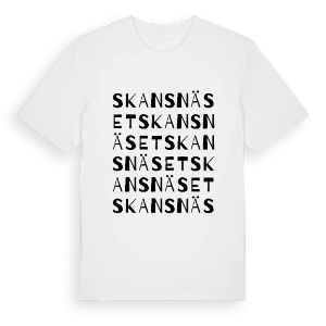 Skansnäset ordlek t-shirt – ekologisk bomull t-shirt från Pinshirt
