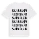 White t-shirt med Skärsjövålen ordlek t-shirt
