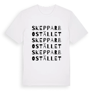 Skepparbostället ordlek t-shirt – ekologisk bomull t-shirt från Pinshirt