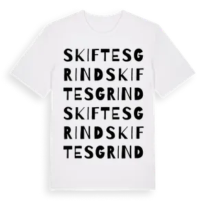 Skiftesgrind ordlek t-shirt – ekologisk bomull t-shirt från Pinshirt