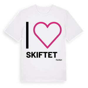 Jag älskar Skiftet t-shirt stort tryck – ekologisk bomull t-shirt från Pinshirt