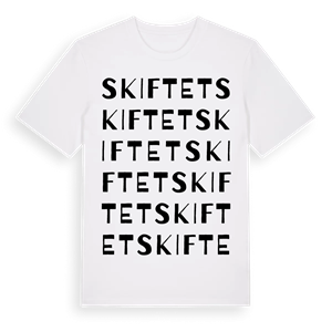 Skiftet ordlek t-shirt – ekologisk bomull t-shirt från Pinshirt