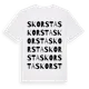 White t-shirt med Skorsta ordlek t-shirt