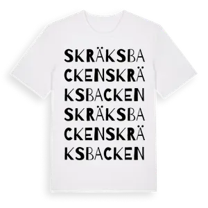 Skräksbacken ordlek t-shirt – ekologisk bomull t-shirt från Pinshirt