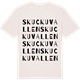 Vintage White t-shirt med Skuckuvallen ordlek t-shirt
