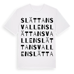 Slättansvallen ordlek t-shirt – ekologisk bomull t-shirt från Pinshirt