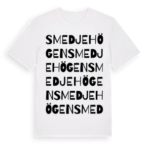 Smedjehögen ordlek t-shirt – ekologisk bomull t-shirt från Pinshirt