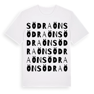 Södra Ön ordlek t-shirt – ekologisk bomull t-shirt från Pinshirt