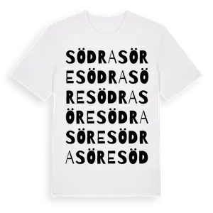 Södra Söre ordlek t-shirt – ekologisk bomull t-shirt från Pinshirt