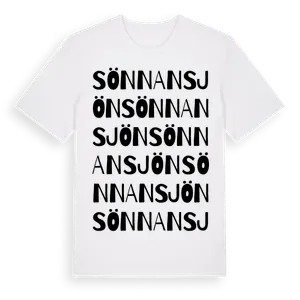 Sönnansjön ordlek t-shirt – ekologisk bomull t-shirt från Pinshirt