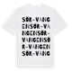 White t-shirt med Sör-Vangen ordlek t-shirt