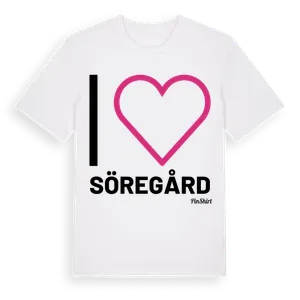 Jag älskar Söregård t-shirt stort tryck – ekologisk bomull t-shirt från Pinshirt