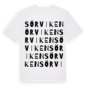 Sörviken ordlek t-shirt – ekologisk bomull t-shirt från Pinshirt