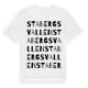 White t-shirt med Stabergsvallen ordlek t-shirt