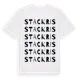 White t-shirt med Stackris ordlek t-shirt