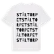 White t-shirt med Ståltorpet ordlek t-shirt
