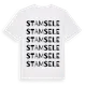 White t-shirt med Stamsele ordlek t-shirt
