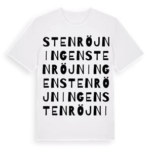 Stenröjningen ordlek t-shirt – ekologisk bomull t-shirt från Pinshirt