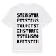 White t-shirt med Stenstorpet ordlek t-shirt