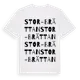 White t-shirt med Stor-Brättan ordlek t-shirt