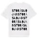 White t-shirt med Storåskojan ordlek t-shirt