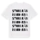 White t-shirt med Storbrännbodarna ordlek t-shirt