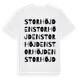 White t-shirt med Storhöjden ordlek t-shirt