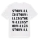 White t-shirt med Storvallen ordlek t-shirt