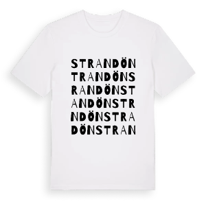 Strandön ordlek t-shirt – ekologisk bomull t-shirt från Pinshirt