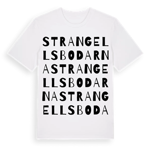 Strangellsbodarna ordlek t-shirt – ekologisk bomull t-shirt från Pinshirt