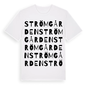 Strömgården ordlek t-shirt – ekologisk bomull t-shirt från Pinshirt