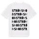 White t-shirt med Strömsmon ordlek t-shirt