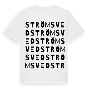 Strömsved ordlek t-shirt – ekologisk bomull t-shirt från Pinshirt