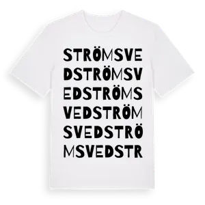 Strömsved ordlek t-shirt – ekologisk bomull t-shirt från Pinshirt