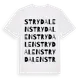 White t-shirt med Strydalen ordlek t-shirt