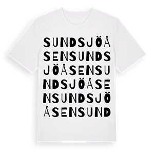 Sundsjöåsen ordlek t-shirt – ekologisk bomull t-shirt från Pinshirt