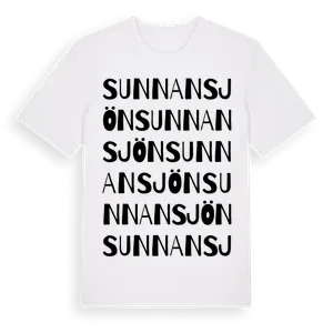 Sunnansjön ordlek t-shirt – ekologisk bomull t-shirt från Pinshirt